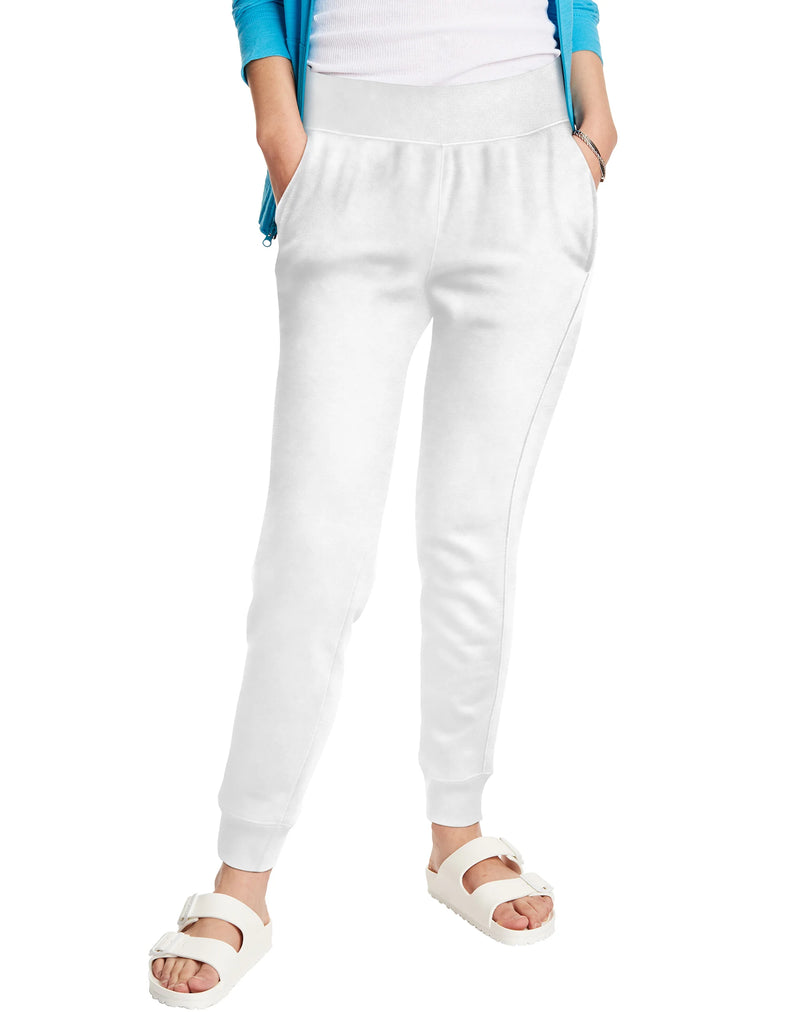 Hanes EcoSmart Women's Joggers, Fleece White