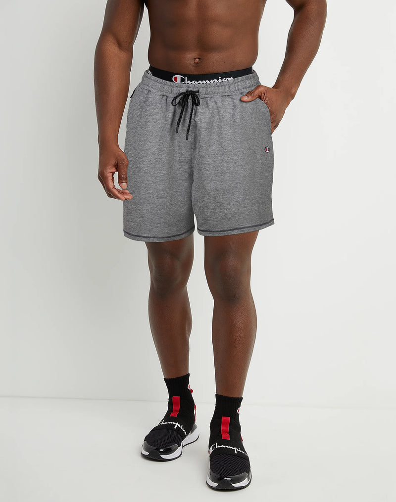 Men's Champion All Day MVP Shorts, 7 Railroad Grey Heather