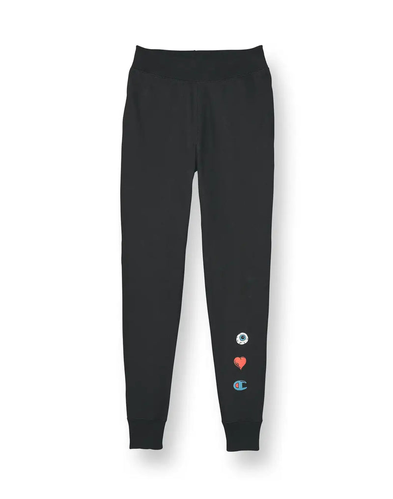 Men's Reverse Weave Joggers, Eye Heart Champion, 30.5" Black