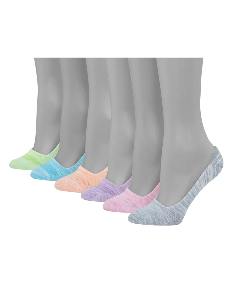 Hanes Women's Invisible Comfort Ballerina Liner 6-Pack Light Assortment 5-9