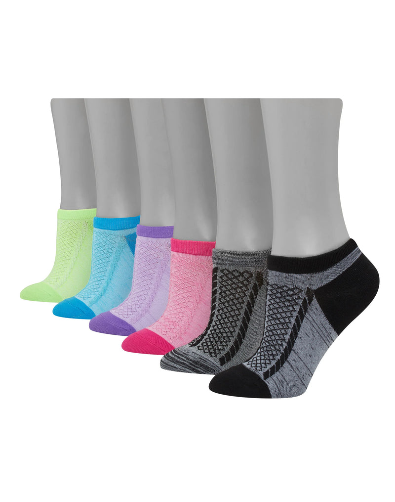 Hanes Women's Invisible Comfort Sport Liner 6-Pack Bold Texture Free Feed 5-9