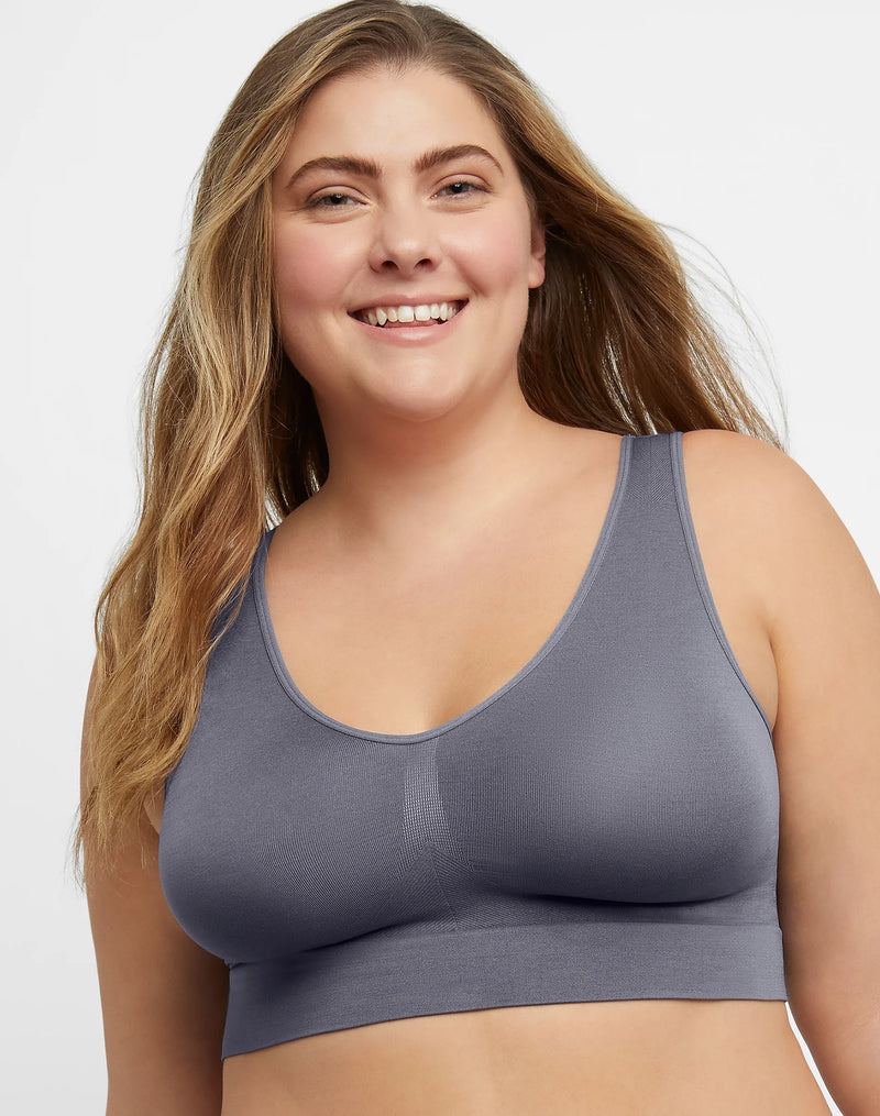 Just My Size JMS By Hanes Pure Comfort Women's Bralette, Moisture Wicking, Seamless Private Jet