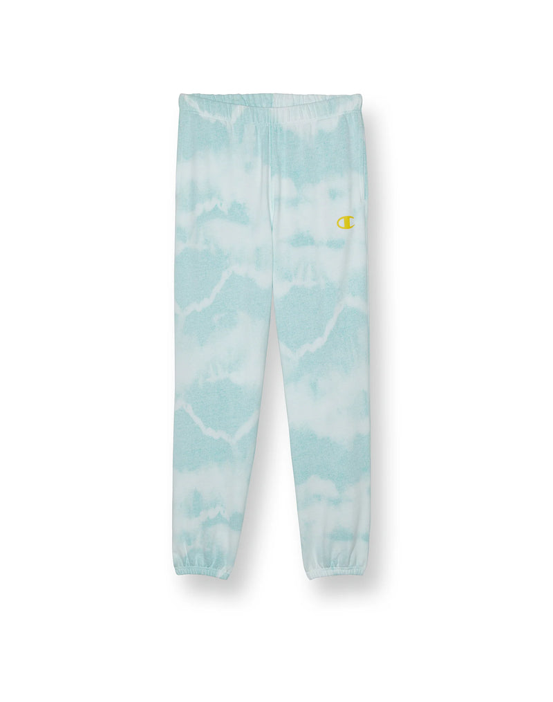 Women's Champion Lightweight Fleece Sweatpants, Reverse Tie-Dye, 30" Tie Dye Overflow White/Aquarell