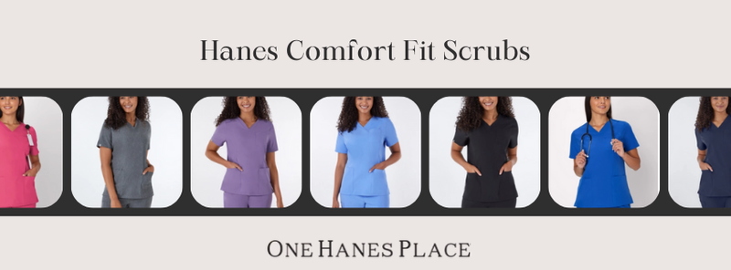 Hanes Comfort Fit Scrubs Women's Rib Back Scrub Top