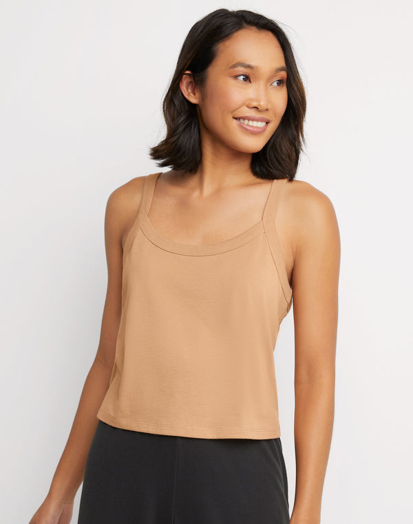 Hanes Originals Women's Soft Wash Tank Java Frost Tan