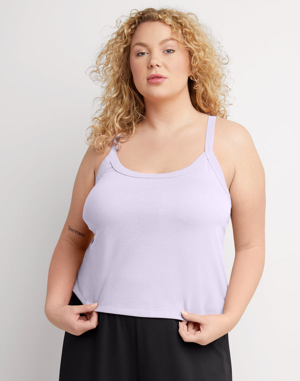 Hanes Originals Women's Soft Wash Tank (Plus Size) Urban Lilac