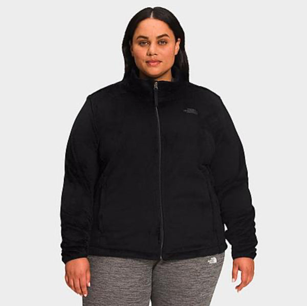 The North Face Inc Women's Osito Full-Zip Jacket (Plus Size) in Black/TNF Black-NPF Polyester/Fleece/Knit