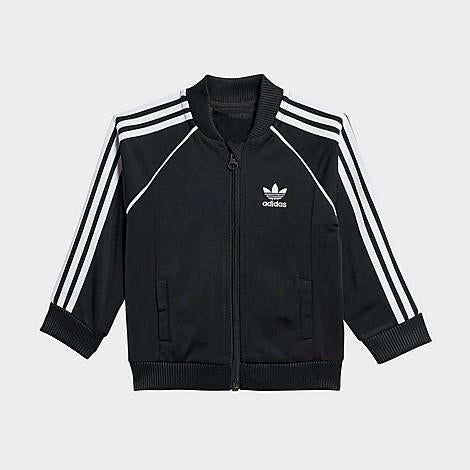 Adidas Infant and Toddler Originals adicolor Superstar Track Suit in Black/Black Polyester