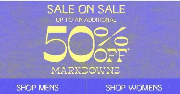 PACSUN --- SALE ON SALE UP TO AN ADDITIONAL 50% MARKDOWNS