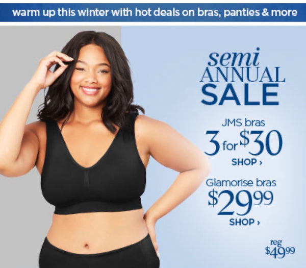 semi ANNUAL SALE JMS bras 3 for $30