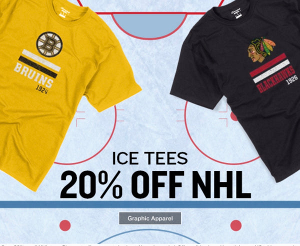 HANES INK-----ICE TEES 20% OFF NHL