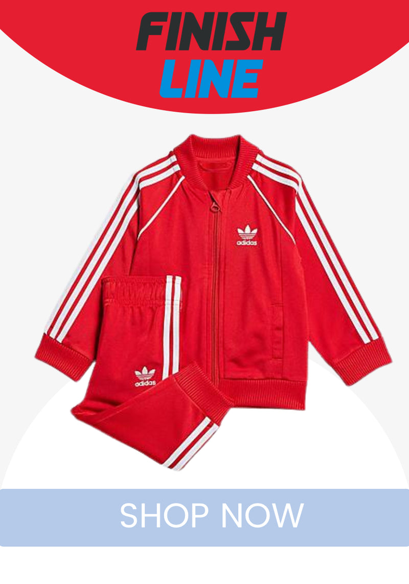 Adidas Little Kids' Originals adicolor Superstar Track Suit in Red/Better Scarlet Polyester