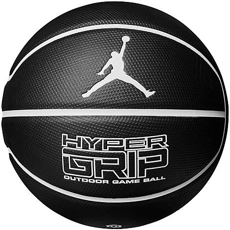 Jordan Hyper Grip 4P Basketball in Black/Black Size 7