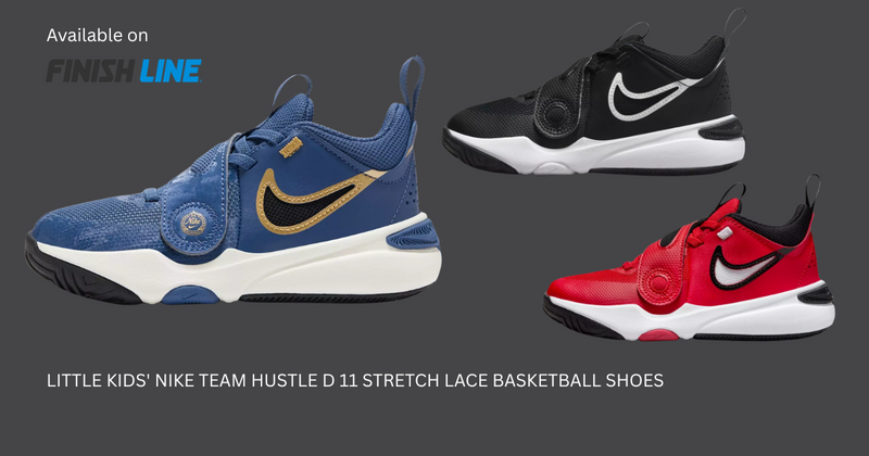Little Kid's Nike Team Hustled II Stretch Lace Basketball Shoes