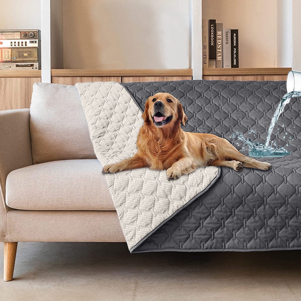 Sanmadrola Sofa Cover Slipcover 100% Double-Sided Waterproof Dog Bed Couch Cover