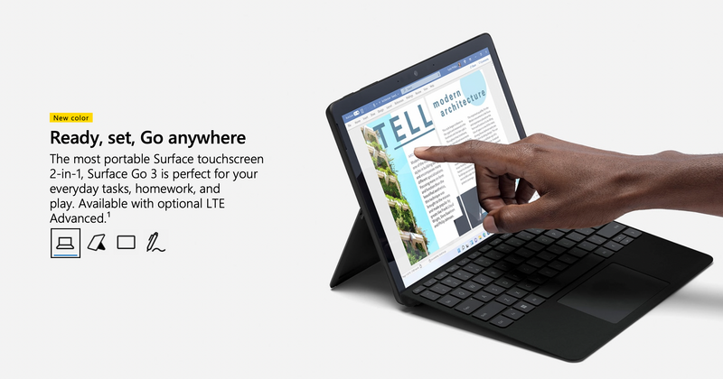 Purchase a Surface Go 3, Receive a Free Hex Go Sleeve ($44.95 value).