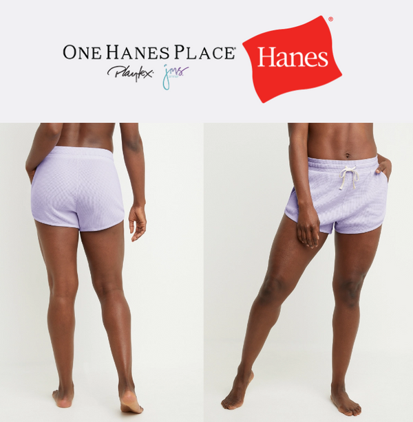 Hanes Originals Women's Waffle Lounge Shorts, 2.5" Urban Lilac