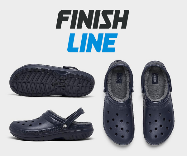 Crocs Classic Lined Clog Shoes in Navy/Charcoal