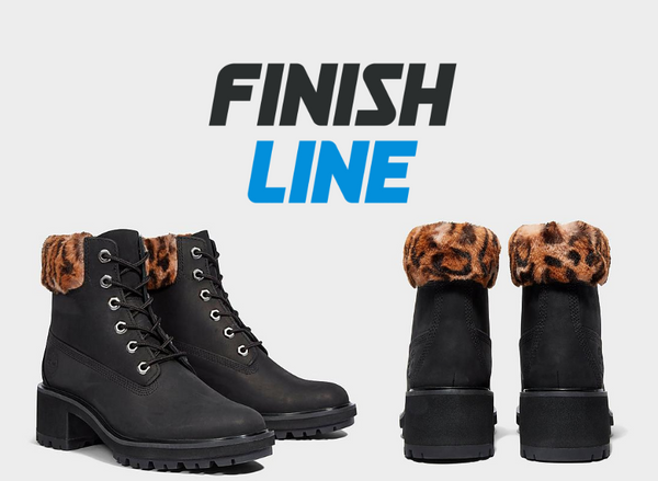 Timberland Women's Kinsley Animal 6 Inch Waterproof Boots in Black/Black Nubuck Cheetah Leather