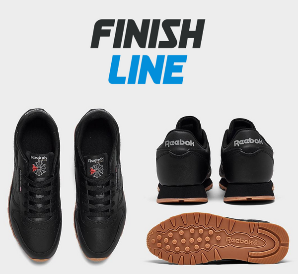 Reebok Big Kids' Classic Leather Casual Shoes in Black/Core Black