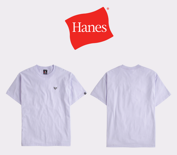 Hanes Beefy-T Unisex Heavyweight Cotton Graphic T-Shirt, Bull Logo Urban Lilac