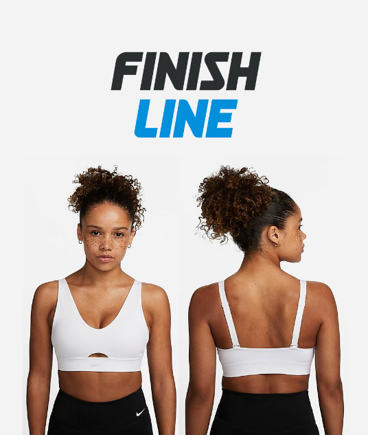 Nike Women's Dri-FIT Indy Plunge Cutout Bra in White/White