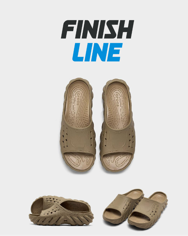 Crocs Echo Slide Sandals in Brown/Tumbleweed