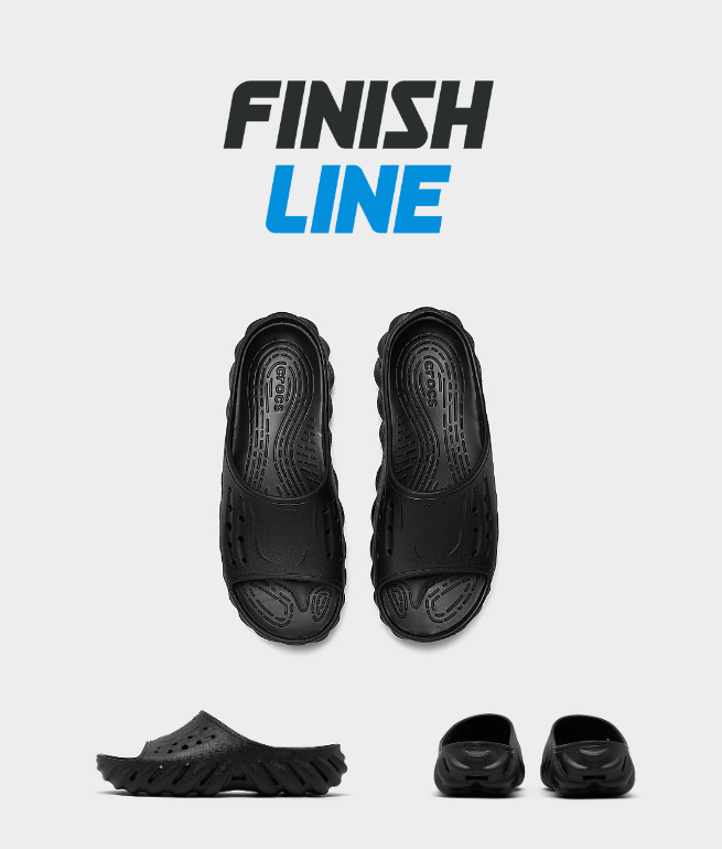 Crocs Echo Slide Sandals in Black/Black