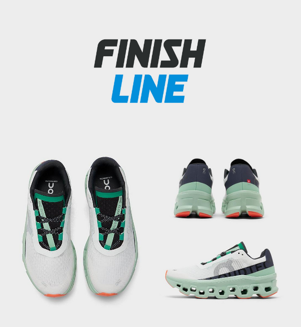 On Women's Cloudmster Running Shoes in Green/White/White