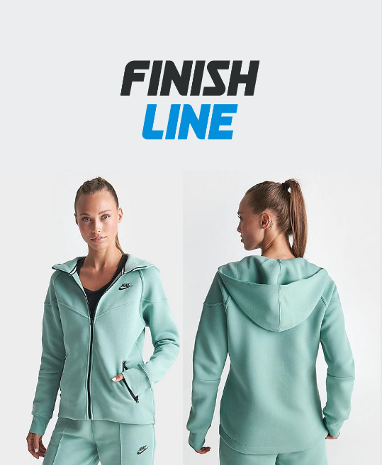 Nike Women's Sportswear Tech Fleece Windrunner Full-Zip Hoodie in Green/Mineral Blue