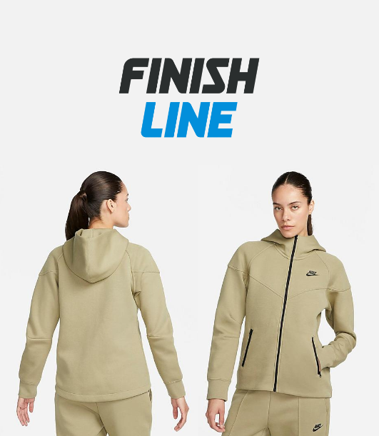 Nike Women's Sportswear Tech Fleece Windrunner Full-Zip Hoodie in Green/Neutral Olive