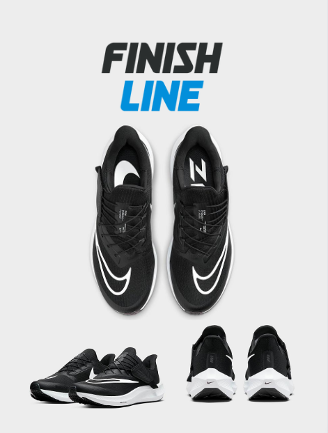 Nike Men's Air Zoom Pegasus FlyEase Running Shoes in Black/Black