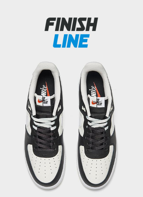 Nike Men's Air Force 1 '07 LV8 Split Casual Shoes in Black/White/Black