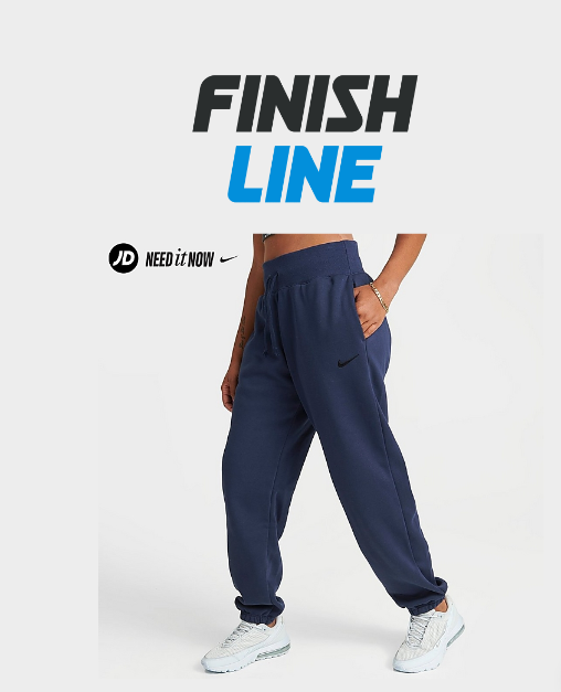 Nike Women's Sportswear Phoenix Fleece Oversized High-Waist Jogger Pants in Blue/Midnight