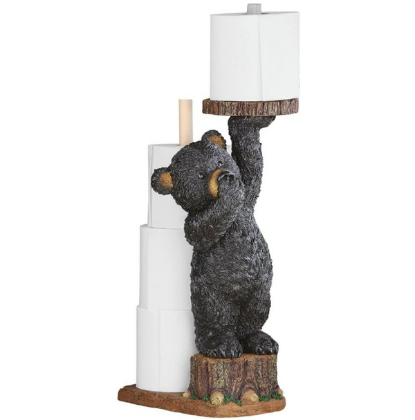 Aurrra Northwoods Bear Cub Toilet Paper Holder, 22" H