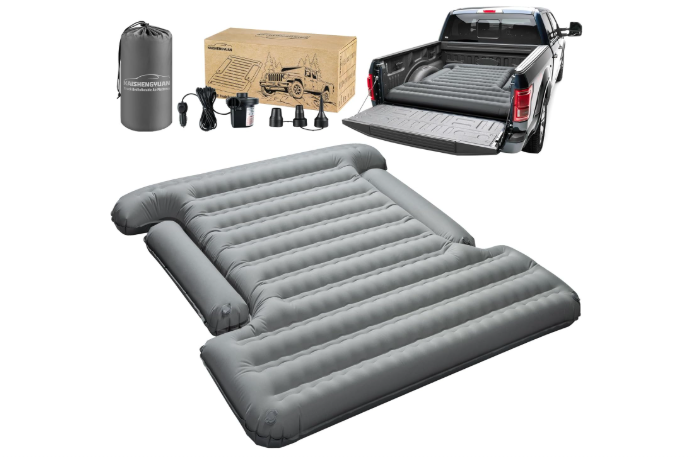 Kaishengyuan Upgraded Truck Bed Air Mattress for Full Size Short Pickup Beds, 5.5-5.8 Ft Inflatable Bed Mattress for Ford/Dodge Ram/GMC/Chevy Silverado Truck Bed Mat Outdoor Camping Sleeping Pad