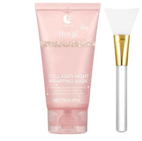 Collagen Overnight Wrapping Peel Off Facial Mask Pack, Collagen Night Wrapping Mask, Hydrates and Tightens Skin, Reduces Sagging, Elasticity & Hydration...