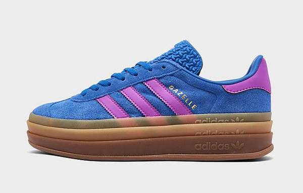 Adidas Women's Originals Gazelle Bold Casual Shoes in Blue/Purple/Blue