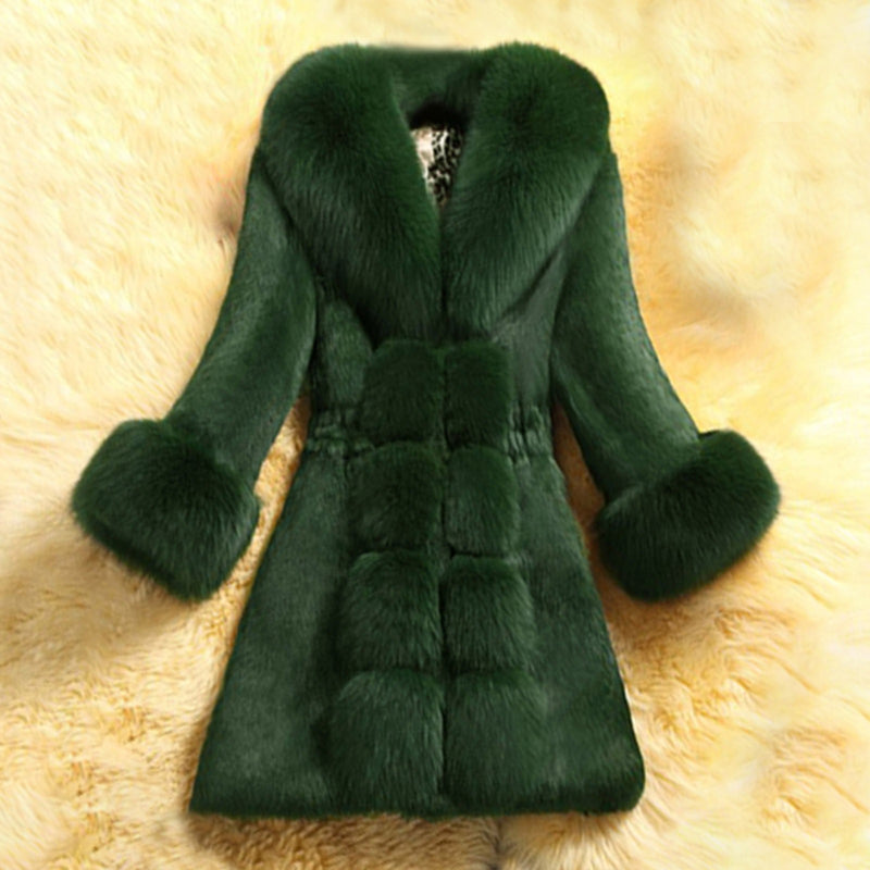 Yuwull Women Winter Coats 2024 Women's Long Sleeve Fluffy Faux Fur Warm Coat Plus Size Jacket Outwear