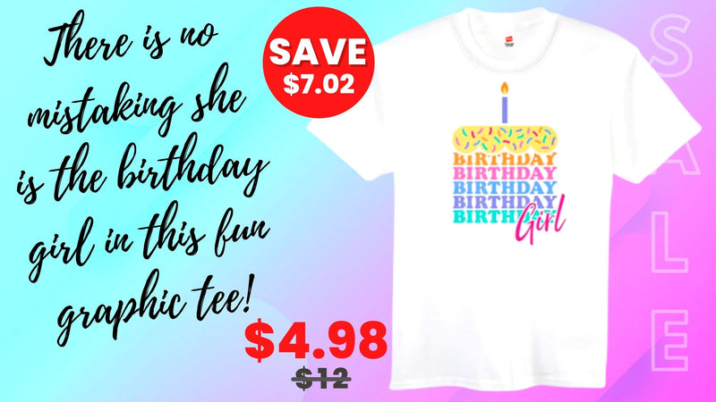 Hanes Girls' Birthday Girl Graphic Tee