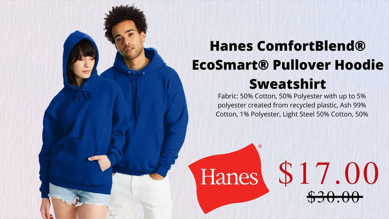 Hanes ComfortBlend® EcoSmart® Pullover Hoodie Sweatshirt