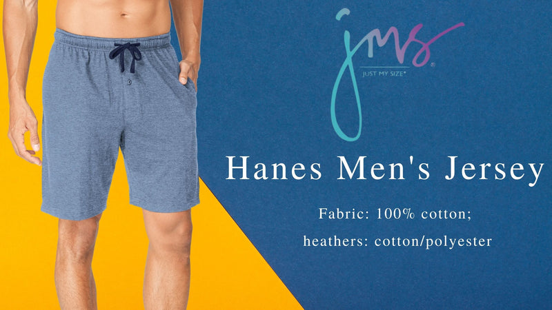 Hanes Men's Jersey Drawstring Sleep Shorts With Logo Waistband 2-Pack
