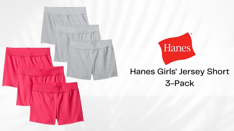 Hanes Girls' Jersey Short 3-Pack