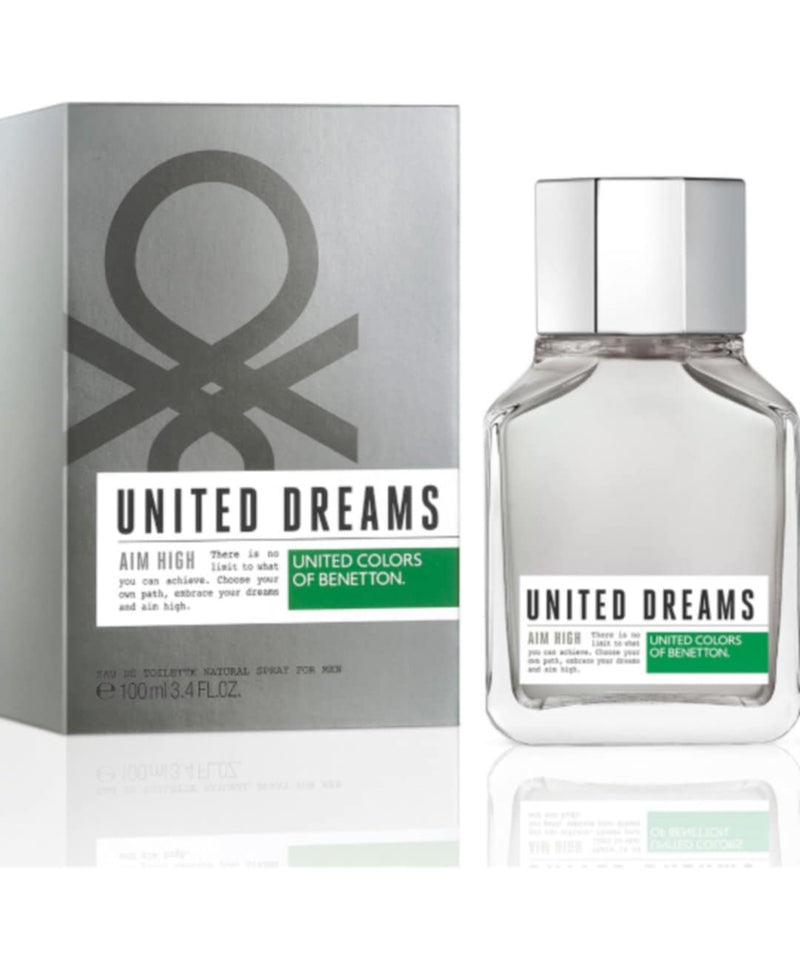 United Colors of Benetton United Dreams Eau de Toilette Spray for Men, Aim High, 3.4 Ounce