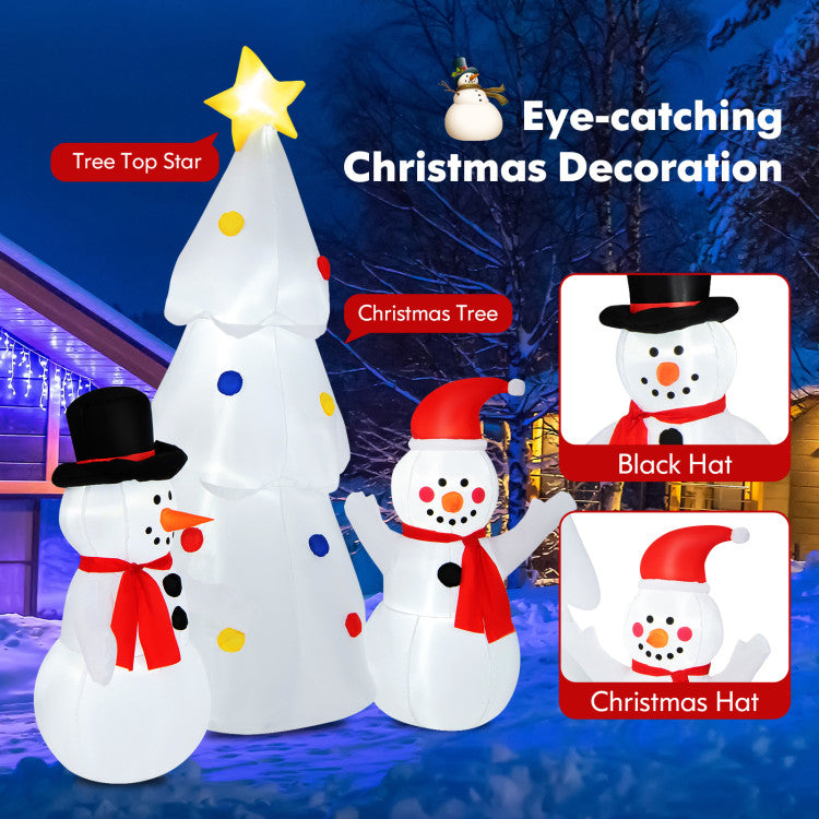 14% OFF On Sale | 6 Feet Inflatable Christmas Tree with Snowman