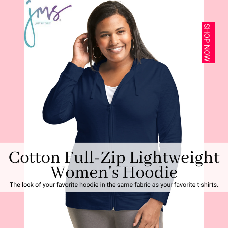 JMS Slub-Cotton Full-Zip Lightweight Women's Hoodie