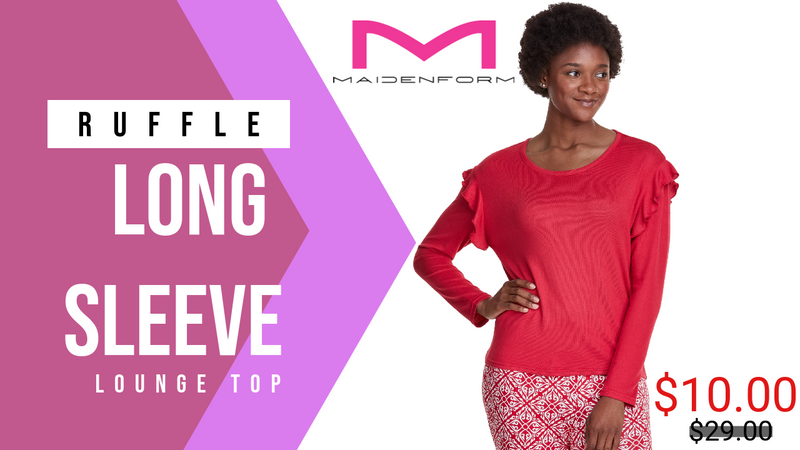 Ruffle Long Sleeve Lounge Top