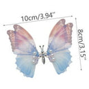 SDJMa Flying Butterfly Hairpin, Butterfly Rhinestone Hair Clips Elegant Metal Side Clip