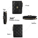GAEKEAO Small Wallet for Women Slim Bifold Leather Credit Card Holder Wallets Zipper Pocket Coin Purse with ID Window