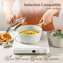Sensarte Ceramic Nonstick Pots and Pans Set, 17 Pieces Healthy Non Stick Cookware Set